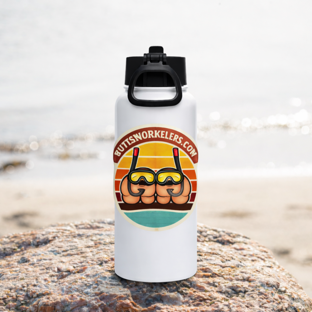 ButtSnorkelers Hydrate Before You Dive — 32oz insulated water bottle